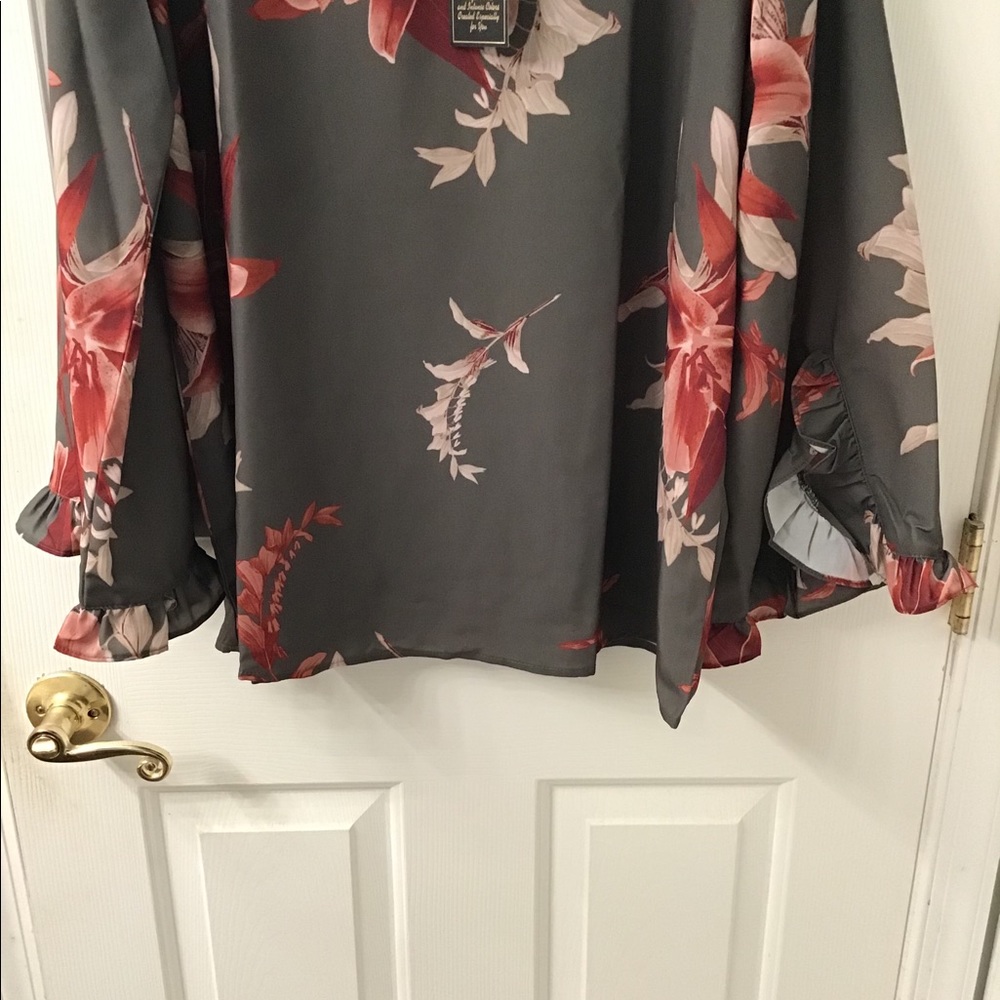DG2 DIANE GILMAN HSN TOP NWT XL L AVAIL FLORAL - Picture 2 of 5